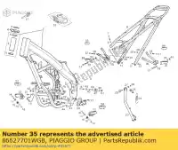 86627701WGB, Piaggio Group, Bracket right derbi senda senda drd sm 50 2005 2006 2007, New