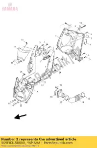 yamaha 5S9F83150000 emblema - Lado inferior