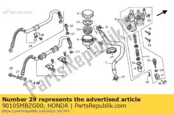 Here you can order the bolt, flange, 6x18 from Honda, with part number 90105MBZG00: