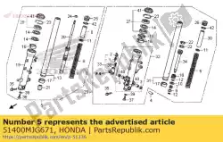 Tutaj możesz zamówić zestaw wide?., r. Fr. (showa) od Honda , z numerem części 51400MJG671: