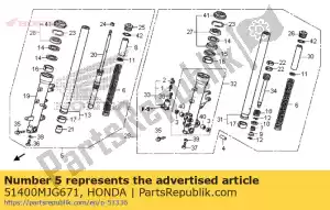 honda 51400MJG671 zestaw wide?., r. fr. (showa) - Dół