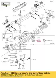 Here you can order the holder-handle,lwr,fat ba kx250 from Kawasaki, with part number 46012002121: