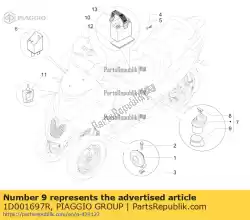 Ici, vous pouvez commander le starterrelais auprès de Piaggio Group , avec le numéro de pièce 1D001697R: