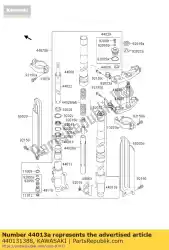 Qui puoi ordinare forcella-tubo interna, rh da Kawasaki , con numero parte 440131388: