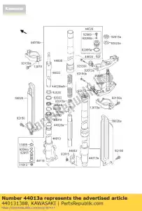 Kawasaki 440131388 pipe-fork inner,rh - Bottom side