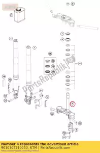 ktm 9010103210033 grampo triplo inferior cpl. - Lado inferior