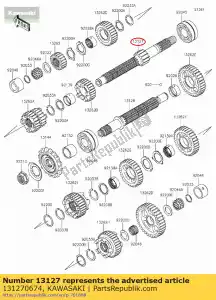 kawasaki 131270674 01 as-transmissie-ingang, - Onderkant