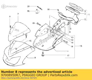 Piaggio Group 97008950R7 przedni luk - Dół