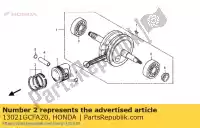 13021GCFA20, Honda, jeu de segments, piston (0,25) ( honda crf  f xr r xr70r crf70f 70 , Nouveau