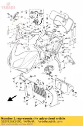 Ici, vous pouvez commander le panneau intérieur 1 auprès de Yamaha , avec le numéro de pièce 5B2F836K1000: