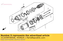 Aqui você pode pedir o parafuso, configuração em Honda , com o número da peça 31205MT8008: