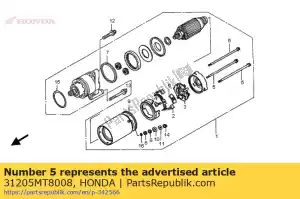 Honda 31205MT8008 parafuso, configuração - Lado inferior