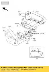 Aquí puede pedir cubierta, cubierta lateral, lh vn1500-p1 de Kawasaki , con el número de pieza 140911343: