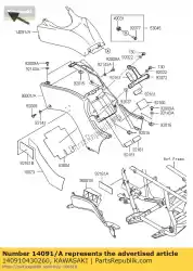 Here you can order the cover,air cleaner,a. Red from Kawasaki, with part number 140910430260: