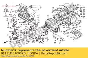 Honda 81111MCA000ZB caixa, porta-malas * pb304p * - Lado inferior