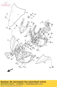 yamaha BC6F835100P1 body motorkap dpbm13 - Onderkant