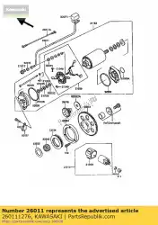 Aqui você pode pedir o fio-chumbo, motor de partida em Kawasaki , com o número da peça 260111276: