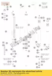 Aquí puede pedir kit de reparación exc horquilla delantera 08 de KTM , con el número de pieza R14015: