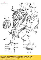 Ici, vous pouvez commander le joint, embrayage c auprès de Suzuki , avec le numéro de pièce 1148249202H17:
