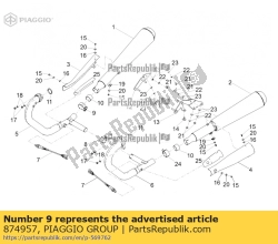 Aprilia 874957, Slangklem, OEM: Aprilia 874957