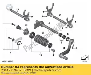 bmw 23417719437 shifting fork 2nd and 3rd gear - Bottom side