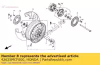 42625MCF000, Honda, collar b, rr. distancia entre ruedas honda cbr vtr 900 1000 2000 2001 2002 2003 2004 2005 2006, Nuevo