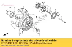 Here you can order the collar b, rr. Wheel distance from Honda, with part number 42625MCF000: