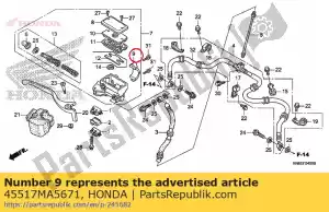 honda 45517MA5671 houder, hoofdcilinder - Onderkant