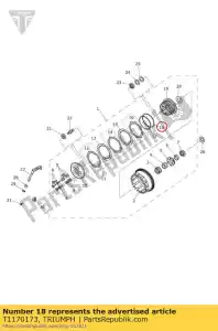 triumph T1170173 asiento, primavera de judder - Lado inferior