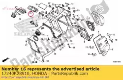 Here you can order the no description available from Honda, with part number 17240K28910: