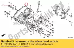 Aqui você pode pedir o junta, l. Cobrir em Honda , com o número da peça 11395KSE671: