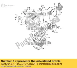 Piaggio Group RB000437 bujía - Lado inferior