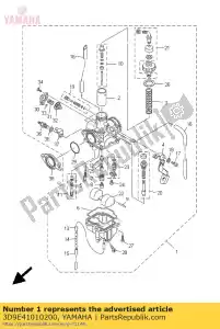 yamaha 3D9E41010200 carburateur assy 1 - Onderkant