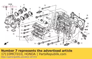 Honda 17110MCT010 tubo comp, entrada - Lado inferior