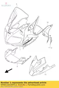 suzuki 9440116G00YC2 kap, bo - Onderkant