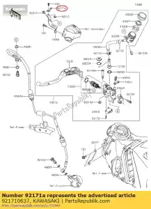 kawasaki 921710637 zacisk, korek zbiornika zx1400a6f - Dół