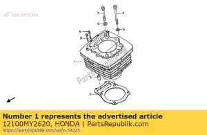 Honda 12100MY2620 cylinder comp. - Bottom side