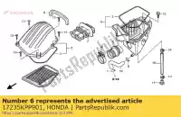 17235KPP901, Honda, coprire sotto ass., filtro dell'aria honda cbr 125 2004 2005 2006, Nuovo