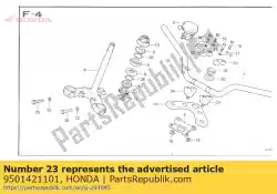 Aquí puede pedir soporte a1, asa superior del tubo de Honda , con el número de pieza 9501421101: