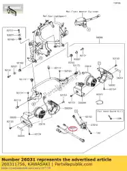 Here you can order the harness,fog lamp from Kawasaki, with part number 260311756: