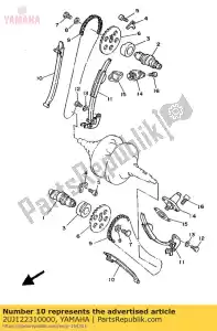 yamaha 2UJ122310000 guía, tapón 1 - Lado inferior