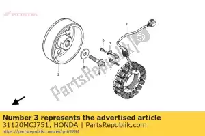 Honda 31120MCJ751 stator comp. - Onderkant