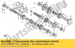 Aqui você pode pedir o comp. Do eixo principal em Honda , com o número da peça 23210MS9750: