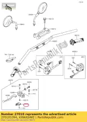 Ici, vous pouvez commander le interrupteur, embrayage zx1100-a1 auprès de Kawasaki , avec le numéro de pièce 270101094: