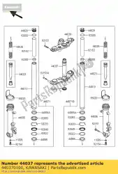 Ici, vous pouvez commander le porte-fourche sous ex650d9f auprès de Kawasaki , avec le numéro de pièce 440370100: