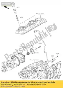 Kawasaki 590260042 pulsación de bobina - Lado inferior