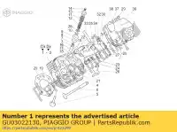 GU03022130, Piaggio Group, rh head assy w / h valvola grigio moto-guzzi california california alum tit pi cat california ev ev touring pi california ev pi cat california ev v california jackal california special california special sport california special sport al pi california stone california stone metal pi calif, Nuovo