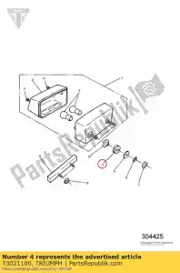 triumph T3021100 grommet dia 13 x 1.8 - Bottom side