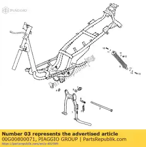 Piaggio Group 00G00800071 middenstandaard - Onderkant