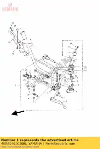 Yamaha 4KB829101000 lever holder assy (left) - Bottom side